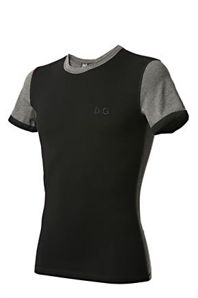 Mens 1 Pair D&G Underwear B Side Round Neck T Shirt 50% OFF Black & Grey Extra Large