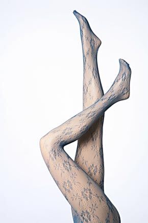 Ladies 1 Pair Elle Rose Lace Net Tights In 3 Colours Deep Plum