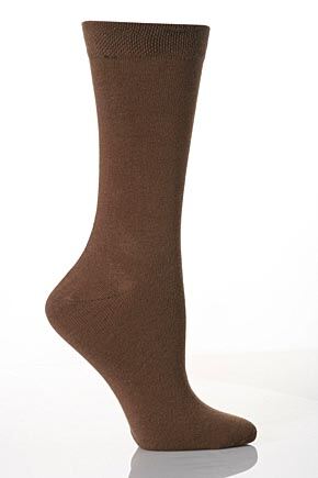 Kids 1 Pair SockShop Colours Outstanding Value Plain Earth Brown Cotton Socks Earth Brown