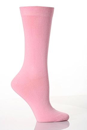 Kids 1 Pair SockShop Colours Outstanding Value Plain Bubblegum Pink Cotton Socks Bubblegum Pink