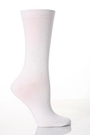 Kids 1 Pair SockShop Colours Outstanding Value Plain White Cotton Socks White