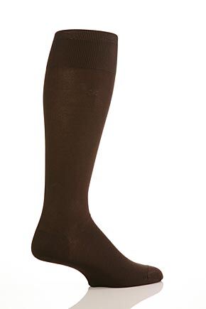 Mens 1 Pair Calvin Klein Pure Fil d'Ecosse Egyptian Cotton Plain Knee High Socks In 4 Colours Co