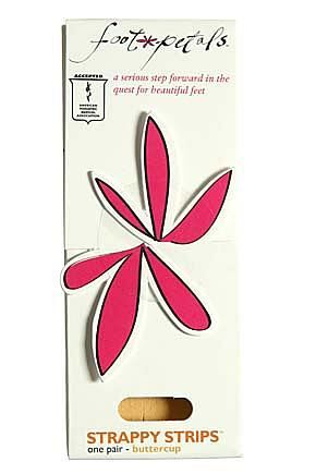 Ladies 1 Pair Levante Foot Petals Strappy Strips Nero