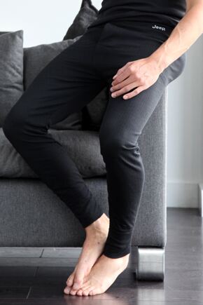Mens 1 Pair Jeep Thermal Long Johns In 3 Colours Black L