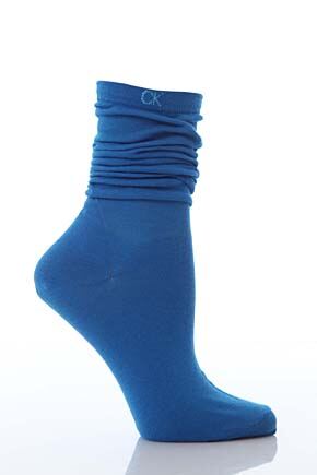 Ladies 1 Pair Calvin Klein Cotton Jersey Slouch Socks In 9 Colours Brindle