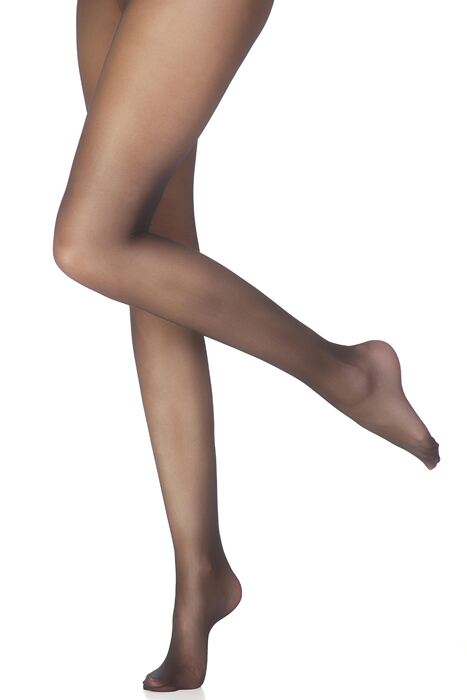 Ladies 1 Pair SockShop 10 Denier Classic Nylon Tights In 7 Colours Large - Black