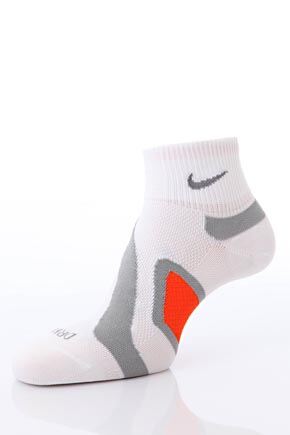 Mens & Ladies 1 Pair Nike Elite Running Stability Left & Right Quarter Socks 25% OFF White S