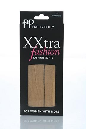 Ladies 1 Pair Pretty Polly Xxtra Superfit Sheer Back Seam Tights Black/Nude