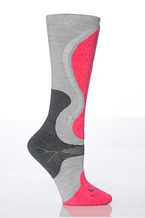 Ladies 1 Pair Bridgedale Precision Fit Ski Socks For Shin Comfort and Toe Warmth In 3 Colours Ice-Sk