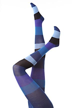 Ladies 1 Pair Falke Block Colour Tights 33% OFF Juniper SM