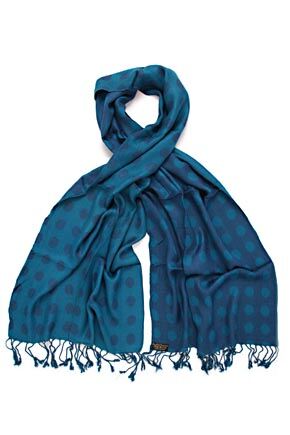 Ladies Bewitched Jacquard Reversible Spot Pattern Scarf In 4 Colours Purple
