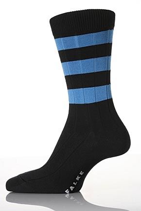 Mens 1 Pair Falke Block Stripe Cotto