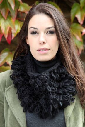 Ladies Fraas Tassel Snood In 2 Colours Black