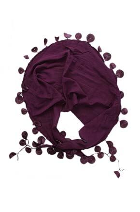 Ladies Kikiyo Cotton Triangle Scarf In 6 Colours Black