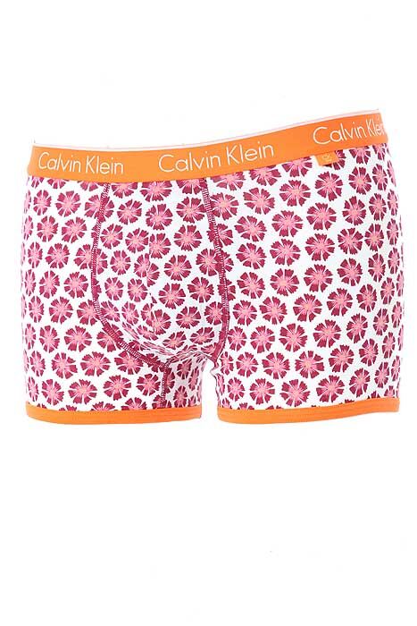 Mens 1 Pair Calvin Klein Ditsy Floral Trunks Orange S