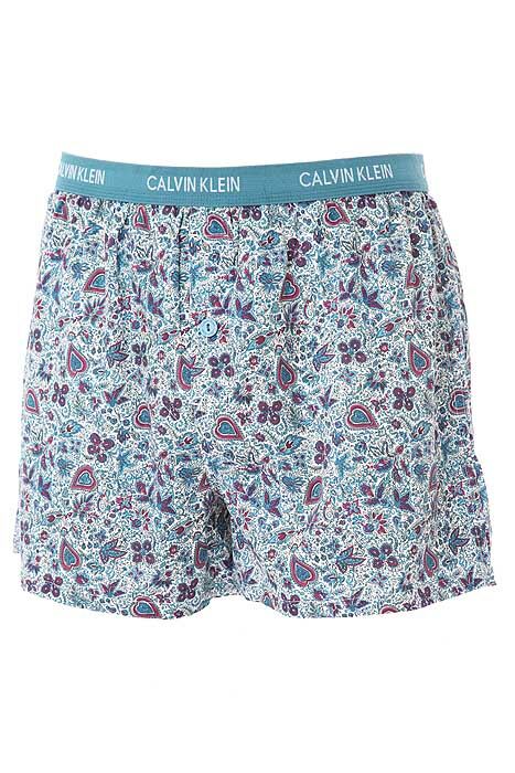 Mens 1 Pair Calvin Klein Paisley Print Boxer Shorts In 2 Colours Multi M