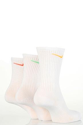 Kids 3 Pair Nike Sports Crew Socks 25 OFF White