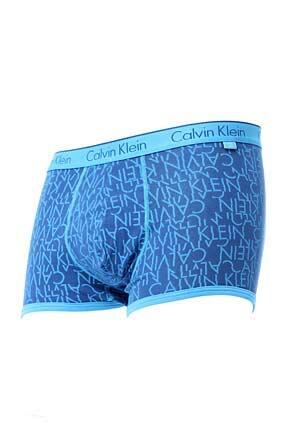 Mens 1 Pair Calvin Klein Slice Logo Trunks Blue M
