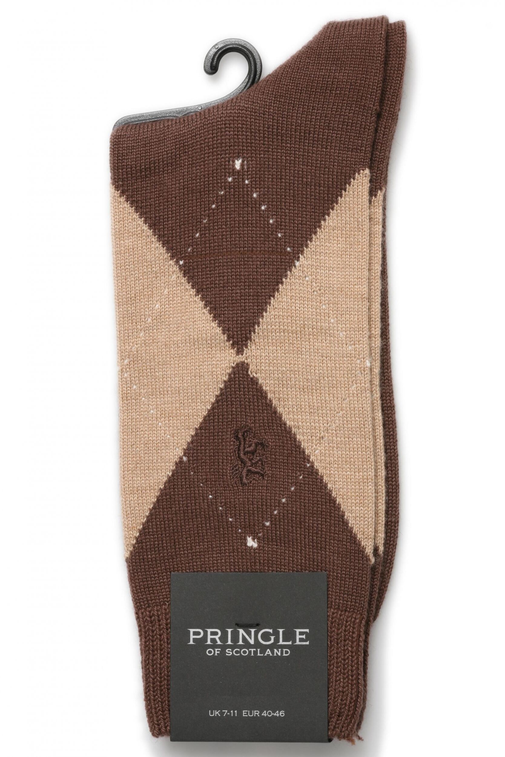 Mens 1 Pair Pringle Of Scotland 80 Cashmere Argyle Pattern Socks In 4