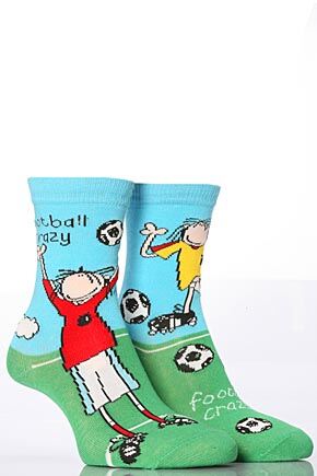 Boys 2 Pair Bang on the Door Football Crazy Hat Trick Hero 9-12