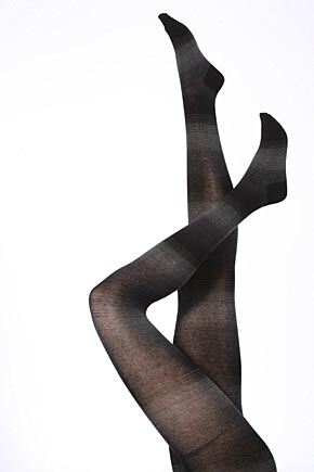 Ladies 1 Pair Falke Micro Stripe Tights 33% OFF Black