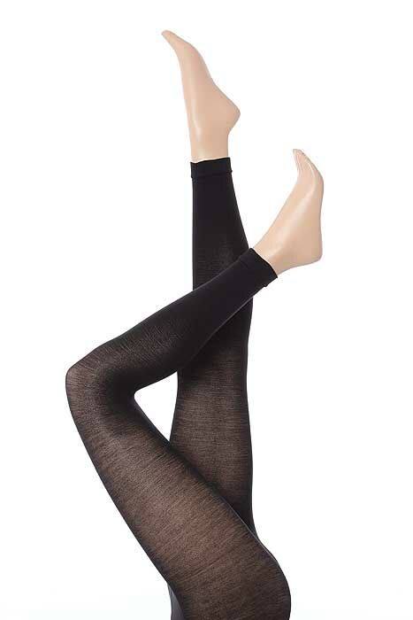 Ladies 1 Pair Trasparenze Jennifer Leggings Nero M-L