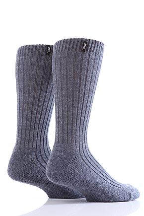 Mens 2 Pair Jeep Terrain Thermal Socks In 4 Colours Black