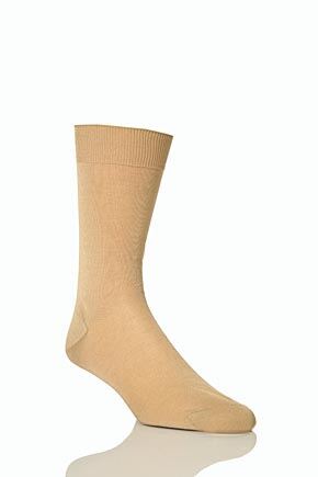 Mens 1 Pair Pantherella Plain 100% Cotton Lisle Socks In 5 Colours Charcoal 10.5-11.5