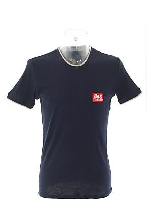 Mens D&G Underwear Double Band Active Round Neck T Shirt 50% OFF White Medium