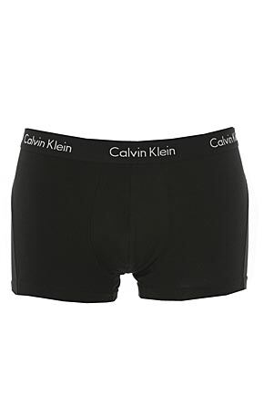 Mens 1 Pair Calvin Klein Pro Stretch Graphic Black Trunks
