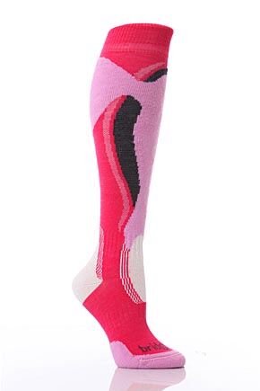Ladies 1 Pair Bridgedale Midweight Control Fit Winter Sports Socks In 3 Colours Stone-Aqua L