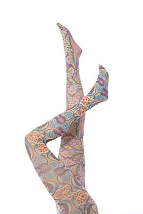Ladies 1 Pair Silky Kaleidoscope Tattoo Tights