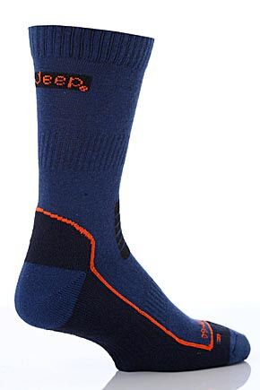 Mens 2 Pair Jeep Technical Sports Socks In 2 Colours Black 6-10
