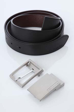 Mens Calvin Klein Changeable Buckle & Reversible Leather Belt Box Set