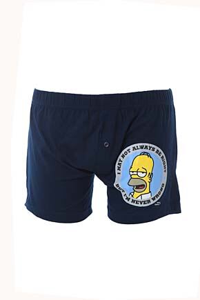 Mens 1 Pair TM Simpsons Boxer Shorts Navy XL