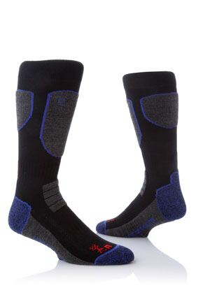 Mens 1 Pair Workforce By SockShop Professional Workwear Ultimate Safety Socks With Cool Max In 2 Col