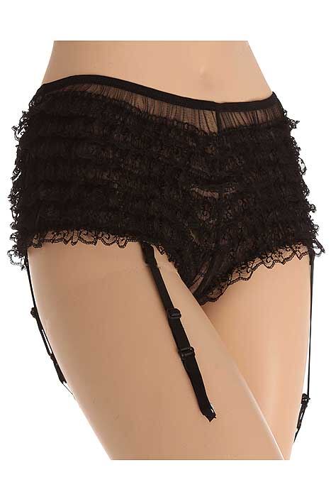 Ladies 1 Pair Silky Vixen by Couture Rita Burlesque Knickers Black XL