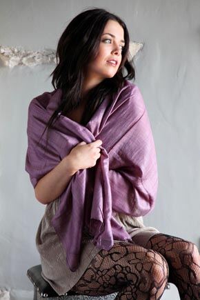 Ladies Bewitched Raw Silk Effect Viscose Scarf In 12 Colours Airforce