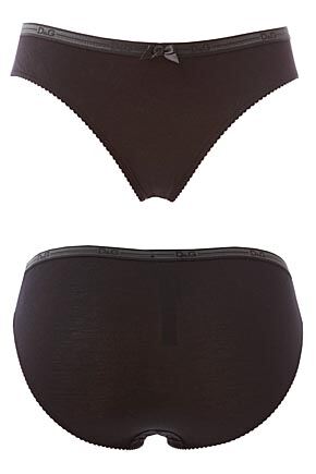 Ladies 1 Pair D&G Underwear Minimalistic Culottes 50% OFF Black S