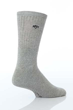 Mens 2 Pair Glenmuir Dunbar Golf Socks In 5 Colours Grey Mix