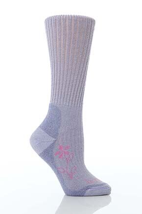 Ladies 1 Pair Bridgedale New Comfort Trekker Sock For All Season Hiking In 3 Colours Blue M