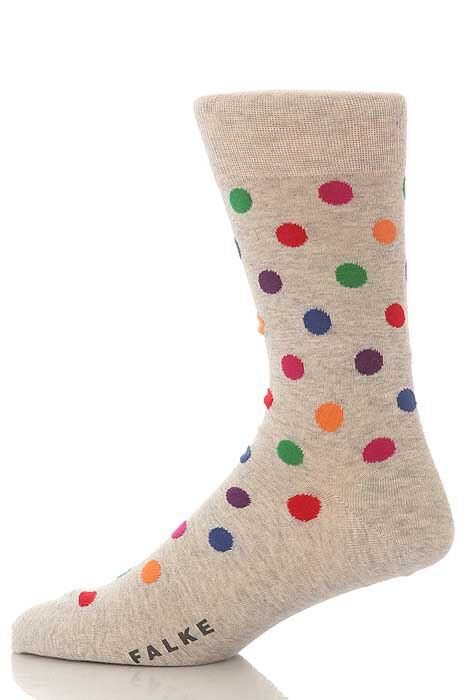 Mens 1 Pair Falke Multi Polka Dot Socks In 4 Colours Red 39-42