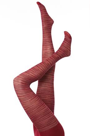 Ladies 1 Pair Pretty Polly Space Dye Tights In 2 Colours Redcurrant