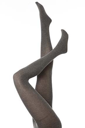 Ladies 1 Pair Pretty Polly Angora Blend Opaque Tights Grey Marl ML