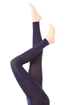 Ladies 1 Pair Falke Striggings Rib Leggings In 4 Colours Wool White SM