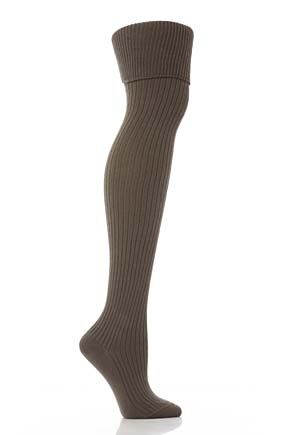 Ladies 1 Pair Falke Striggings Rib Over the Knee Sock With Cuff In 6 Colours Velvet 5.5-8