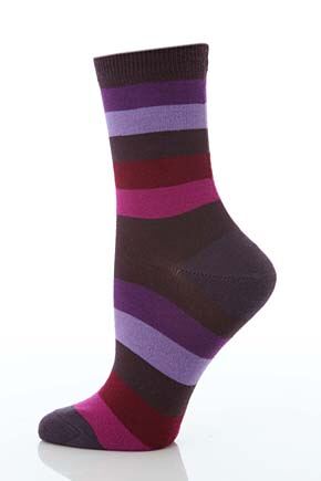 Ladies 1 Pair Falke Block Colour Socks In 5 Colours Paraffin 39-42
