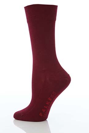 Ladies 1 Pair Falke Sensitive London Anatomically Shaped Left And Right Gentle Grip Cotton Sock In 9
