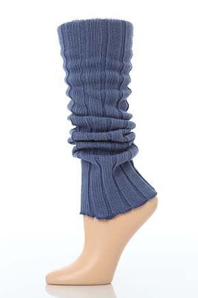 Ladies 1 Pair Falke Liz Cotton Rib Legwarmers In 8 Colours Black
