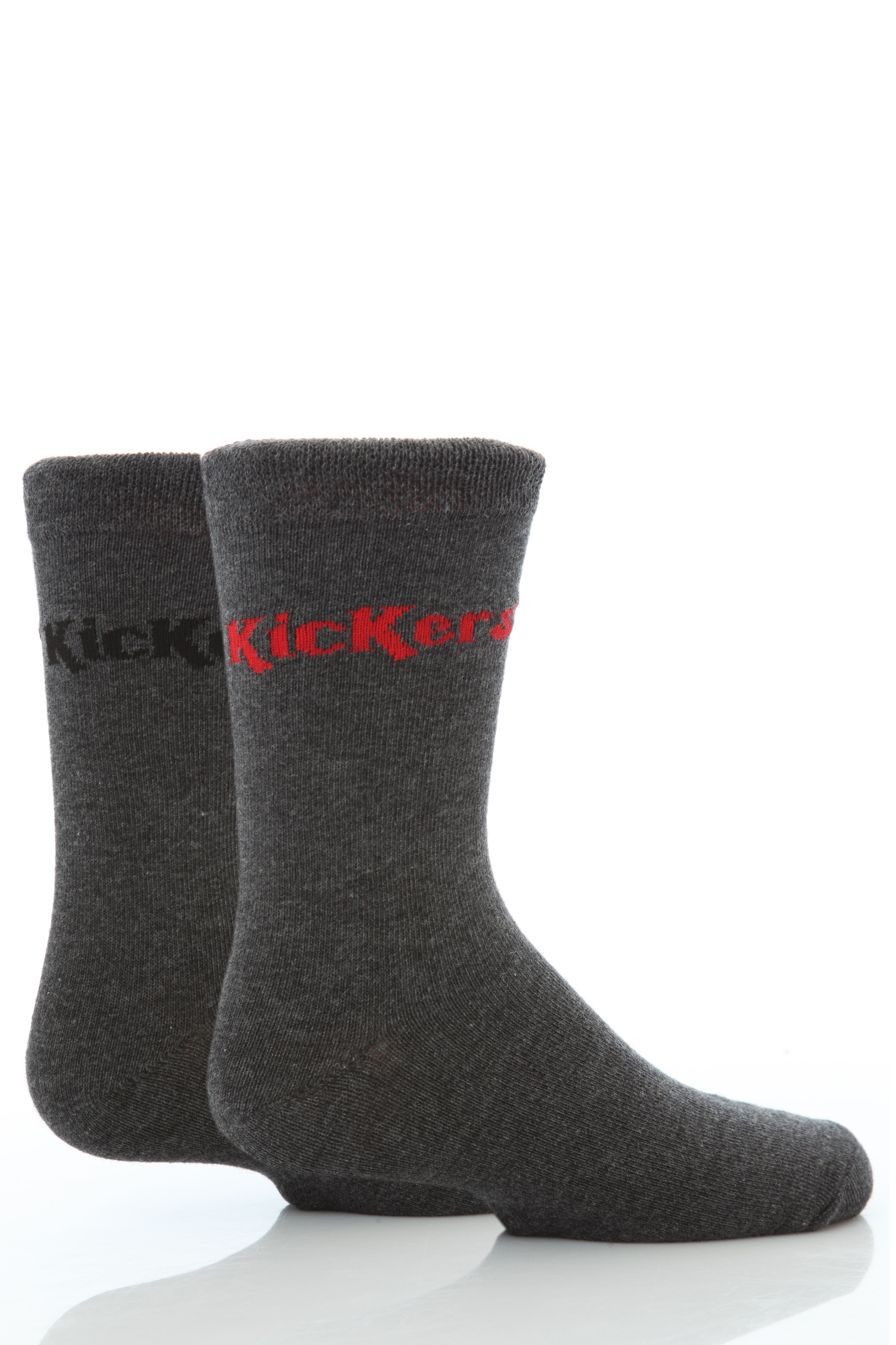 Boys & Girls 3 Pair Kickers School Socks In 2 Colours Black 9-12